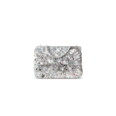 CHANEL SEQUINED MINI CLASSIC FLAP BAG AS6171 (21*14*8cm) CHANEL SEQUINED MINI CLASSIC FLAP BAG AS6171 (21*14*8cm)